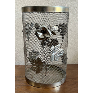 Cubo de basura redondo de alambre de hierro y metal, cubo de basura para interiores y exteriores chapado en oro de primera calidad, diseño maravilloso, cubo de basura de gran tamaño - Product Image 3