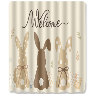 Custom Printed Waterproof Shower Shower <b>Curtain</b> for Bathroom Waterproof Polyester <b>with</b> <b>Hooks</b> - Product Image 5