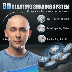 Afeitadora Eléctrica para Hombre, Resistente al Agua IPX7, Afeitadora Magnética Húmeda/Seca con Pantalla LED y Recortadora de Barba, Cinco Cuchillas - Product Image 5