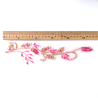 Patch en strass motif rose personnalisé, applique perlée 12 facettes, nouveau design, style à coudre à la main, pour nail art, sacs, vêtements, chaussures, thermocollant