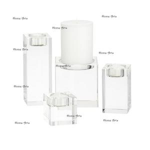 Ensemble de 4 bougeoirs au design le plus récent bougeoirs en acrylique de qualité supérieure pour les hôtels et les restaurants - Product Image 1