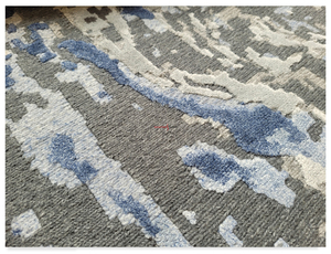 พรมปูพื้นขนแกะธรรมชาติงานทำมือพรมปูพื้นและชุดพรมในร่มกลางแจ้งสำหรับห้องนั่งเล่นพรมปัก - Product Image 2