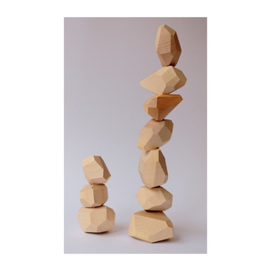 Juguete Montessori de equilibrio de Roca de madera, piedras apilables de Roca de madera creativas para el desarrollo de habilidades motoras finas para niños - Product Image 6