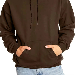 Sweat-shirts unisexes en molleton épais surdimensionné sans cordon, personnalisés par le fabricant OEM, pour hommes - Product Image 6