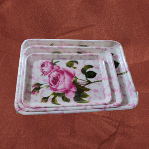 Juego de bandejas de servicio de melamina con logotipo personalizado al por mayor, bandejas rodantes de fabricantes, bandeja de servicio de melamina de plástico Premium - Product Image 6