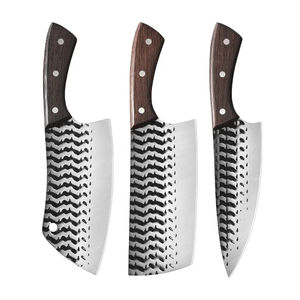 Juego de cuchillos de cocina de acero inoxidable, cuchillos de chef, cuchillo para cortar carne, cuchillo para deshuesar, cuchillo de carnicero con mango de madera - Product Image 1