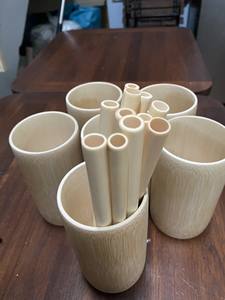 Gobelet à thé en bambou personnalisé et durable 99 tasse à couvercle naturel en or avec soucoupe tasse écologique réutilisable pour un usage quotidien - Product Image 6