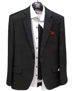 #228 Costumes d'affaires personnalisés grande taille sur mesure avec un style frontal plissé respirant et imperméable - Product Image 1