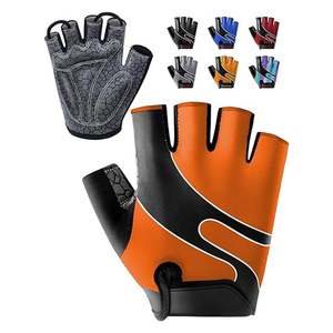 Personnalisé respirant noir tissu extensible à quatre voies dos maille à carreaux vélo VTT moto autres gants de sport - Product Image 1