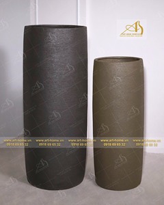 Mini jardinière moderne en chocolat noir FP002H137BLC-RO finition galvanisée en céramique durable conception robuste pour l'aménagement paysager de jardin à la maison - Product Image 3