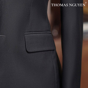 Nouveautés!!! Costume deux pièces pour femme, veste et pantalon noirs, style tailleur, collection féminine - Product Image 3