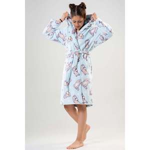 Robe à capuche douce à manches longues pour femmes avec poches, sweat-shirt à manches courtes pour filles - Product Image 2