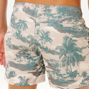 Shorts de bain décontractés pour hommes, taille mi-haute, en toile, style streetwear estival, motif uni, écologiques, respirants et à séchage rapide - Product Image 5