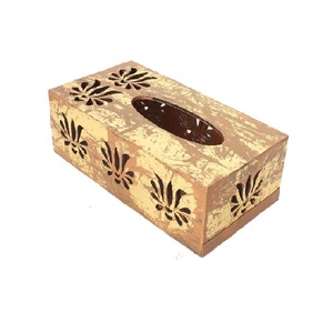 Hot Sale <b>Wooden</b> Table Office Napkin <b>Box</b> Container Tissue Storage Handmade Fancy <b>For</b> Hotel Caffey & <b>Garden</b> Decor Indoor Rectangle - Product Image 5