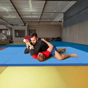 Tappetino per Ginnastica BalanceFrom 120 X 48 Blu, Tappetino Pieghevole Multiuso per Yoga e Fitness - Product Image 5