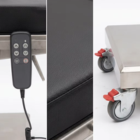 Table d'opération chirurgicale électrique CH-T400, trois fonctions réglables, acier inoxydable 304, lit d'opération hospitalier, table de bloc opératoire