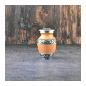 Urne funéraire souvenir mat en métal à la main avec finition enduite d'émail d'élite Urnes funéraires souvenir en métal fabriquées à la main - Product Image 4