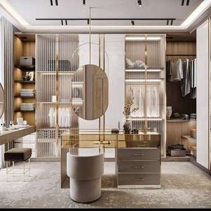 Armoire de dressing moderne en bois massif avec porte shaker, garantie 10 ans, pour chambre à coucher, salon et atelier - Product Image 3