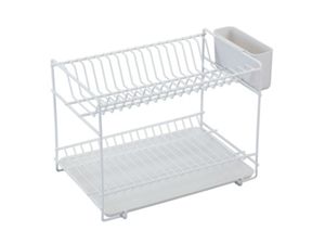 Piccolo portapiatti per 18 piatti, bianco, 38,5x25x28 cm (Sauvic 89000) - Product Image 1