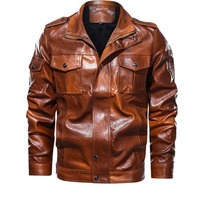 Nouvelle arrivée, veste bomber unisexe de haute qualité en cuir de mouton enduit, camouflage, vintage, coupe-vent, imperméable, printemps