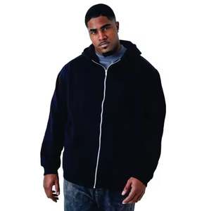 Street Wear Full <b>Zip</b> <b>up</b> Hoodie <b>Black</b> Thick Cotton Hoodie Heavyweight Us Custom Puff Print Thermal Zipper <b>Hoodies</b> for Men - Product Image 1