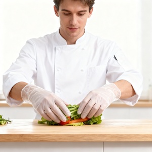 Kangle Disposable Embossed Lightweight Durable LDPE Gloves 500 Pieces Medium Thick Kitchen Cleaning Home Use Food Grade - Product Image 2