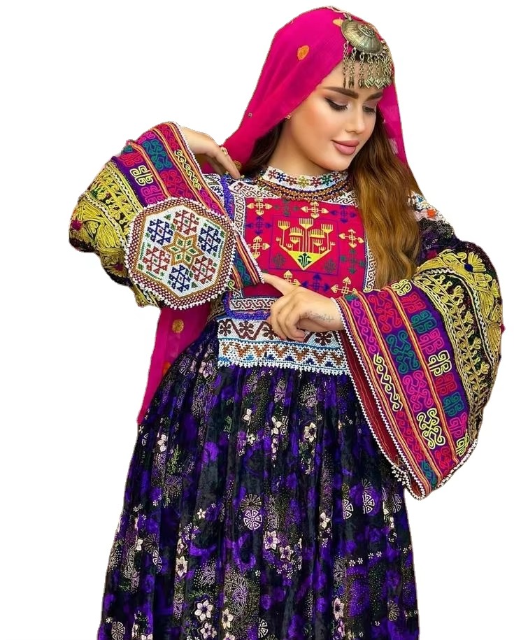 purple afghan dress Afghan Purple Traditional Dress