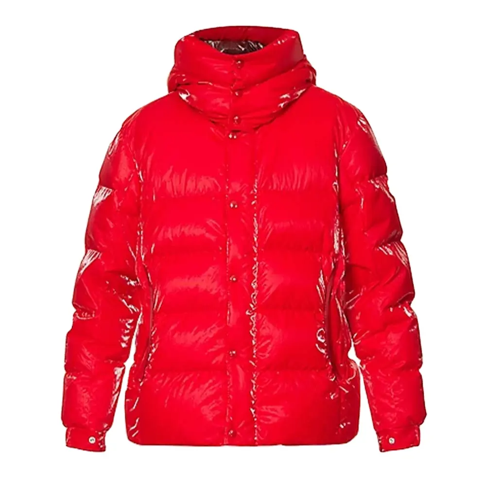 2023 блестящая красная куртка для мужчин пуховик ветровка с индивидуальным дизайном и логотипом зимняя одежда для мужчин