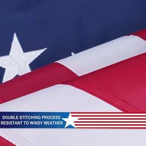 Pack of 2 Betsy Ross Boat <b>Flags</b> 12x18 Inches Embroidery 13 Stars Colony American <b>Flags</b> with Brass Grommets for 4th of July - Product Image 2