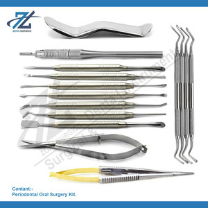 ชุดผ่าตัดช่องปากสแตนเลสสตีลพื้นฐานสำหรับขั้นตอนทางทันตกรรมปริทันต์เครื่องมือผ่าตัดน้ำหนักเบาได้รับการรับรอง CE ISO - Product Image 2