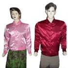 Veste de baseball universitaire à broderie personnalisée OEM 2025 pour femmes Bomber d'hiver en satin épais avec doublure en laine - Product Image 3