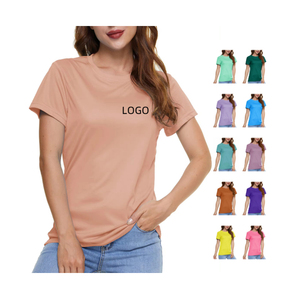Fabricantes Camisetas de ropa de mujer personalizadas, Ropa de mujer Camiseta de poliéster Verano, Camiseta Lisa Ropa de gimnasio Deportes Camisetas para correr - Product Image 1