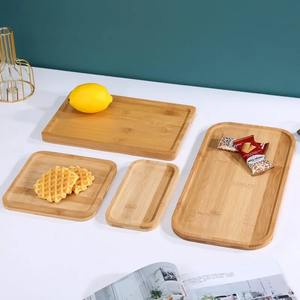 Service de table de luxe événementiel vaisselle en bois de bambou assiettes en bois naturel pour service fête d'anniversaire - Product Image 6