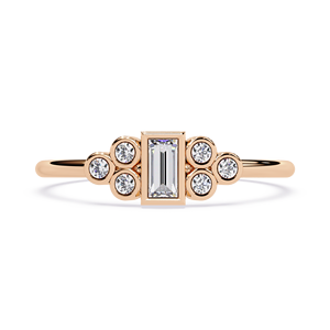 Customizable 18K 14K Solid Gold Eternity <b>Rings</b> Natural Diamond Baguette Cut Unique Fine Jewelry Womens Wedding <b>Band</b> - Product Image 3