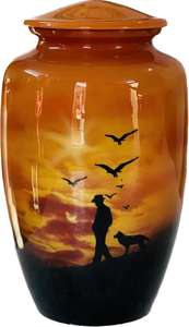 Urna de cremación rosa para adultos con diseño nublado con recuerdo de Línea Plateada para uso funerario Fabricado y proveedor de la India - Product Image 2