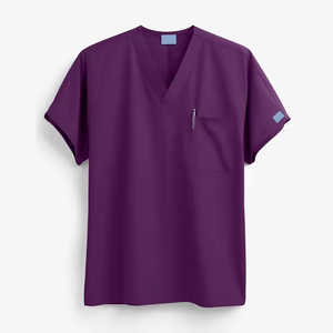 Dames Médecin Chirurgical Infirmière Médicale Scrubs Jersey Logo Personnalisé Manches Courtes Médical Scrub Uniforme Tops Chemises Pour Femmes - Product Image 3