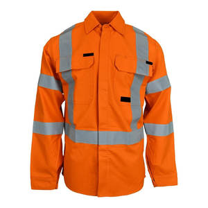 Camisa de seguridad reflectante para hombre, ropa de trabajo de buena calidad, OEM, Hi vis, 100% algodón, ignífuga - Product Image 1