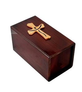Hardwood <b>Wooden</b> Cremation <b>Urns</b> <b>for</b> Human <b>Ashes</b> Adult - Handcrafted Funeral Memorial <b>Ash</b> (Large - 250 Cubic Inches Pine Cross) - Product Image 3