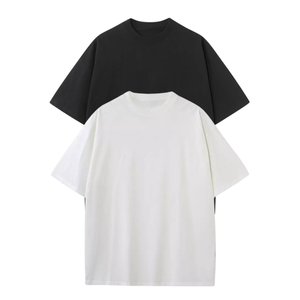 Precio barato Camiseta de gran tamaño Camiseta de peso pesado Cuello redondo 100% Poliéster Cintura personalizada Camiseta Estampado Ropa para hombre - Product Image 1