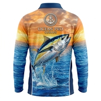 T-shirt de pêche à manches longues pour homme, personnalisé, protection UV, séchage rapide, UPF50, polyester, sublimation, vente en gros