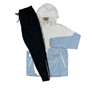 Ensemble survêtement streetwear 2 pièces personnalisé pour homme : coupe-vent court et pantalon cargo zippé en nylon et polyester – Vente en gros, OEM - Product Image 5