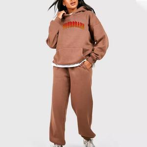 ชุดวอร์มผ้าฟลีซหนา 350GSM แบบโอเวอร์ไซส์ ไม่มีเชือกผูก เหมาะสำหรับออกกำลังกาย เสื้อและกางเกงลำลองสำหรับฤดูหนาว ให้ความอบอุ่น ผลิตจากโพลีเอสเตอร์ เหมาะสำหรับวิ่งจ๊อกกิ้ง - Product Image 1