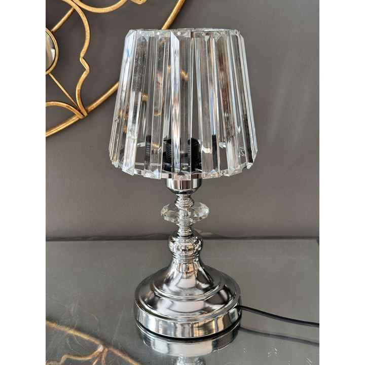 Lampshade Crystal Glass Silver