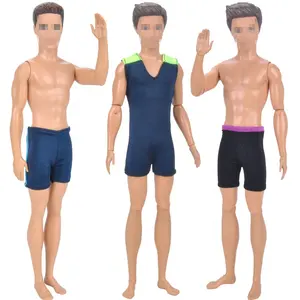 Factory Direct 30cm Boy Doll One Piece Swimsuit Shorts Blue Black Swimming Trunks Sportswear Accessories for 1/6 Male Doll