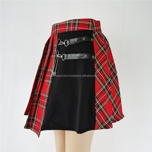 กระโปรงจีบผู้หญิงแนวกอธิคหวานกระโปรงแฟชั่นลายสก๊อตมินิเอวสูงชิคๆน่ารักแฟชั่นสตรีทแวร์กางเกงขาสั้นมีกระเป๋า - Product Image 6