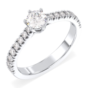 Reyes แหวนหมั้นเพชรสีทอง14K 18K แข็งสีขาวสำหรับผู้หญิงแหวนแต่งงานสุดหรูเครื่องประดับชั้นดี - Product Image 1