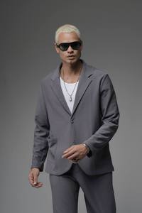 Ensemble de costume décontracté pour homme de haute qualité, coupe ajustée, blazer et pantalon, tenue moderne minimaliste en deux pièces, taille plus pour le bureau et les événements - Product Image 5