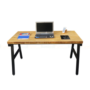 ABamboo 140x70cm Commercial Executive <b>Desk</b> Modern Minimalist L-Shaped Office Furniture 5cm Thick Wooden Top Freestanding - Product Image 1