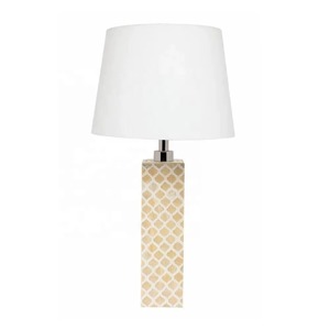 Elegante lámpara de mesa de hueso con patrón de azulejos sin sombra elegante lámpara de noche para sala de estar Oficina escaparate decoración de regalo para el hogar - Product Image 5
