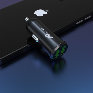 อะแดปเตอร์ที่ชาร์จในรถยนต์ CC-197-IP IP 2.4A สีดำ5V พร้อมสายเคเบิล - Product Image 1